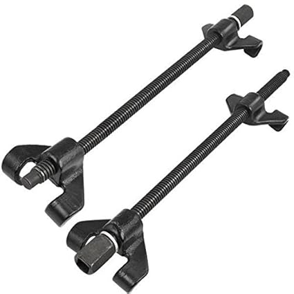 Yaheetech 2-tlg Federspanner Stoßdämpfer Tuning Tieferlegung Universal für PKW Kfz, 370mm