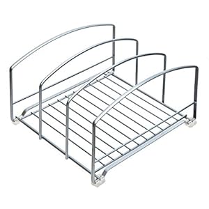 Amtido Kitchen Cupboard Storage Organiser Rack For Trays, Chopping Boards, Cooking Sheets And Baking Accessories…