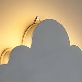 Marco Paul Interiors White Wooden Cloud LED Night Light Battery Powered view 10
