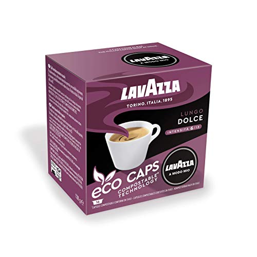 Lavazza A Modo Mio Eco Kaffeekapseln - Lungo Dolce - kompostierbar - 6 x 16 Kapseln - 6er Pack (6 x 120g) – Bild 3