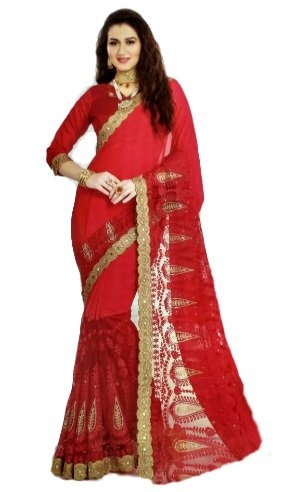 Synthetic party wear saree Clearance