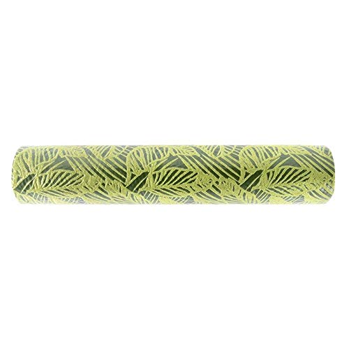 Ideen mit Herz Deluxe Table Runner, Decorative Fleece on Roll, 30 cm x 5 m, Table Runner, Table Decoration, Various Designs to Choose From (Leaves, Olive Green)
