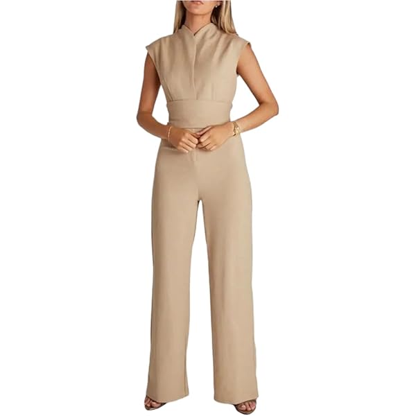 tmtm☆ENOF dressy jumpsuit Amazon.com: Jumpsuits for Women Dressy Cap Sleeve Formal Work