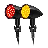 PBYMT 2PCS Motorcycle Bullet 24 LEDs Rear Turn