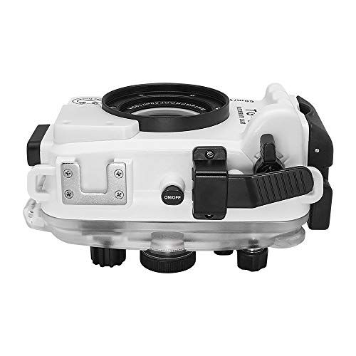 SeaFrogs 195FT/60M Underwater Camera Waterproof housing for Olympus TG-6 (White)