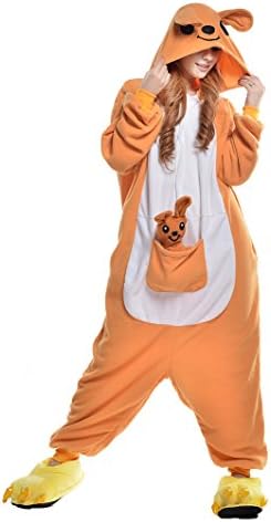 NEWSIAMESE Adult Halloween Kangaroo Cosplay Pajamas Unisex Youth Costume
