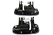 PT Auto Warehouse TO-3199A-RP - Outside Exterior Outer Door Handle, Textured Black - Rear Left/Right Pair (Replaces 69240-02030, 69230-02030, 94857485, 94857484, 6924002030, 6923002030)