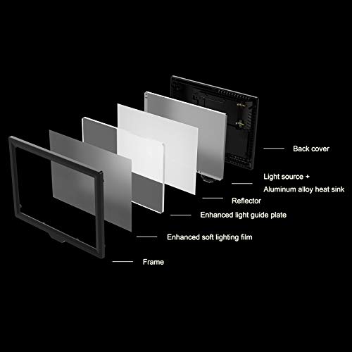 Camera & Camcorder LED Video Light Panel Table Super Slim Bright Soft 3200K-5600K YouTube Video Close-up Portrait Children Wedding Ultra Bright Dimmable Camera Panel Light(Included NP-F550 Battery) - Thumbnail 4