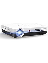 WOWOTO H8 Video Projector,3D DLP Projector 1280x800 Support 1080P Full HD , Android 4.4 OS , with Keystone, HDMI, WIFI & Bluetooth