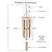 Remiawy Wind Chimes Outdoor, Bamboo Wind Chime with Natural Relaxing Soothing Sound, 6 Hand-Carved Bamboo Tubes and a Hook（32” Overall Length）