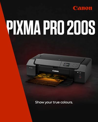 Canon PIXMA PRO-200S Printer - Vibrant Colour Printing, Versatile Media Handling, A3+ Size - 8-Colour Dye-based Ink - 2 Paper Feeds, 1 Multi-Purpose Tray - Easy to Use