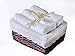 6 Organic Bamboo Baby Washcloths/Towels with Bamboo Basket - Hypoallergenic and Extra Soft - for Sensitive Skin and Skin Care - for Bath/Bathroom/Shower and Housewarming - By Soft Cheek