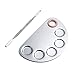 Your Choice Stainless Steel Semicircle 5-well Makeup Palette Spatula Pro Professional Makeup Nail-art Manicure Artist Tool for Blending Cosmetic Pigment Foundation Shades