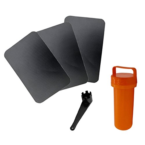 SunniMix Inflatable Boat Repair Kit 3 X PVC Patches & Wrench Watercraft Parts Accessories