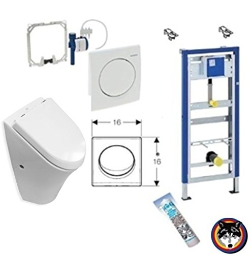Geberit DuofixBasic Urinal Universal, Komplett-Set, Roca Nexo Urinal