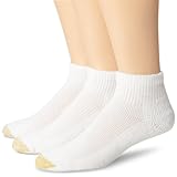 Gold Toe Men's Cushion Tec Quarter 3 Pack Socks, White, Sock Size: 10-13/Shoe Size:9-11