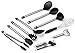 Elite KitchenwareTM Stainless Steel Kitchen Utensils, 10 Piece Silicone Cooking Utensil Set w/Turner Spatula, Serving Spoon, Pasta Server, Spatula, Ladle, Whisk, Strainer, Tongs, Peeler, Can Opener