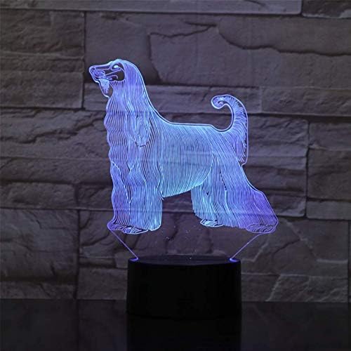 XINGXIAOYU Bulldog Poodle Jack Russell Terrier Rottweiler Dobermann 3D Visual Illusion Lamp Kids Night Light Dog Style Lamp