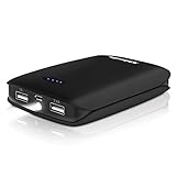 Portable Charger Shinngo 10000mAh Power Bank Ultra High Capacity External Battery Pack with Dual USB Ports, Total 3.4A Output, High-Speed Charger for Smartphones and Tablets (Black)