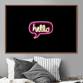 signwin Framed Canvas Wall Art Illuminated Words 3D...