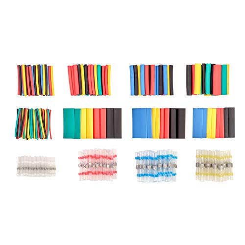 448Pcs Solder Seal Wire Connectors Waterproof & Heat Shrink Tubing | Butt Connectors and Shrink Tubes | All in One Electrical, Boat and Automotive Splice Kit | No Crimp Cables and Wires Ultimate Box