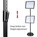 WeValor Adjustable Pedestal Sign Stand, 8.5 x 11 Inch Floor Standing Poster Sign Holder with Round Corner, Vertical and Horizontal View Sign Displayed, Black