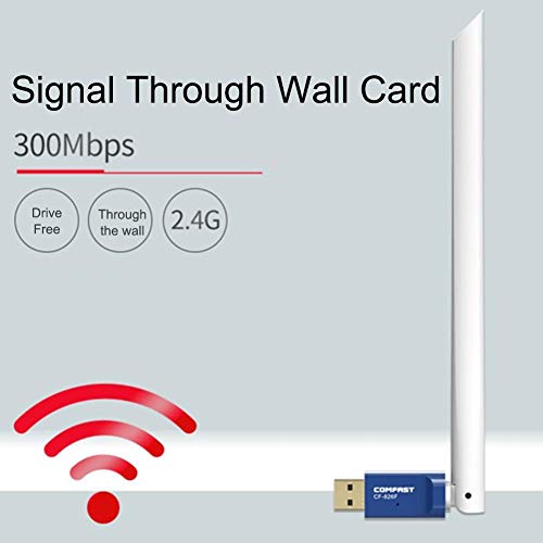 jannyshop Wireless Network Card Desktop Laptop with Receiving Router Wireless Adapter Free Drive 300Mbps with Antenna WiFi Transmitter for Comfast 826F Free Drive - Thumbnail 7