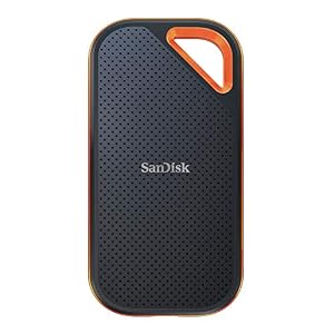 SanDisk SSD NVMe Extreme PRO da 2 TB (SSD NVMe portatile, USB-C, fino a 1050 MB/s in lettura e 1050 MB/s in scrittura, robusto e resistente all’acqua, moschettone)]