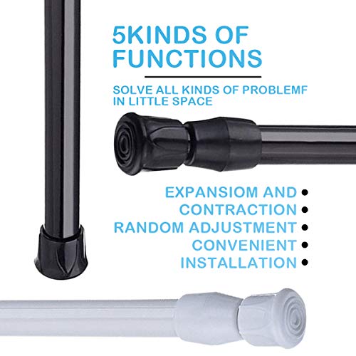 QINGYUN Tension Rod 2848inch 6pcs Spring Tension Rods for Kitchen