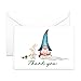 Paper Frenzy Gnomes Thank You Note Card Collection 25 pack with White Envelopes