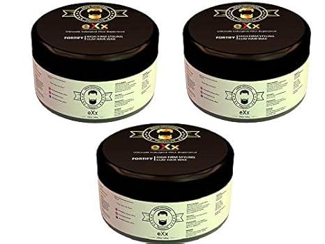 Buy Exx Styling Clay Hair Wax For Men Pack Of 3 300 Gm Strong