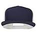 Flat Bill Snapback Trucker Cap - Navy White OSFM