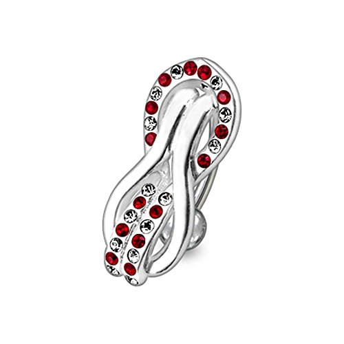 Multi Red Gems Stone Fancy Reverse Bar 925 Sterling Silver Belly jewelry with 14Gx3/8(1.6x10MM) 316L Surgical Steel Banana and 5MM Ball.
