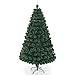 Goplus Artificial Christmas Tree Pre-Lit Optical Fiber Tree 8 Flash Modes W/UL Certified Multicolored LED Lights & Metal Stand (7 FT)