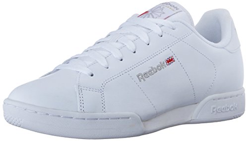 Reebok men s npc ii fashion sneaker, white/light grey, 10.5 m us