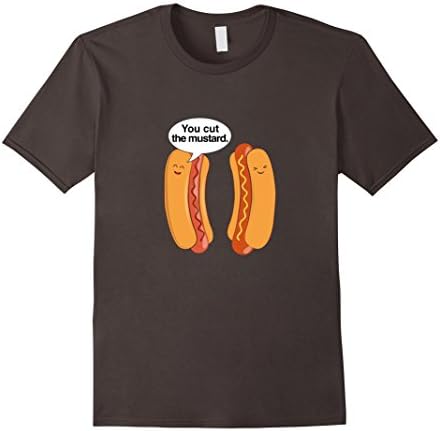 Mens You Cut the Mustard - Funny Hot Dog Pun T-Shirt Medium Asphalt