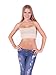 Hollywood Star Fashion Women's Basic Mini Cami Without Cup Stretch Solid Spaghetti Straps Bandeau Top One Size (One Size, Black)