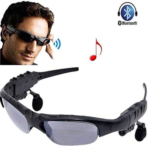 Gradeo 6T Bluetooth Sunglasses Headphones Stereo Wireless Sport Riding Song Call Ear Buds Earphone for All Smartphone Device (Random Colour)