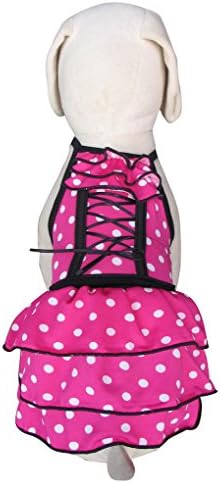 UP-Collection Cutie Pinky Polka Dot Corset Dress for Pets, XX-Small