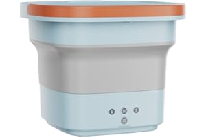 ZIAERKOR Portable Mini Washing Machine Lightweight travel, Small Clothes washer for apartments, Foldable washing machine Perfect for Camping, Travelling (BLUE)