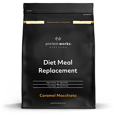 Protein Works - Diet Meal Replacement, Vollständige Mahlzeit, Diät Abnehmshake, Immunitätsfördernd, 28 Mahlzeiten, Karamell Macchiato, 2kg