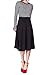 Dani's Choice Stretch High Waist A-line Flared Long Skirt (M, Black)