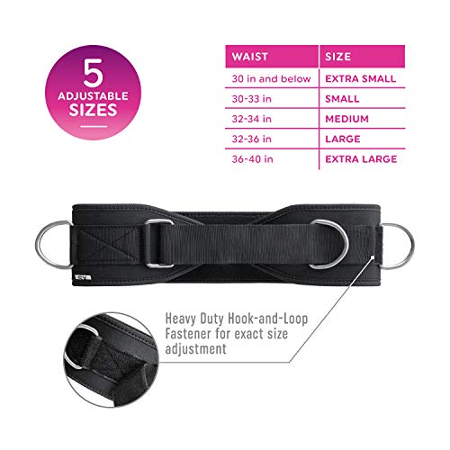 The x Bands Premium Weightlifting Belt with 7 Build-in Rings, Detachable Chain and Adjustment Strap- Weight Lifting, Dip Belt and Mobility Belt in One (Medium)