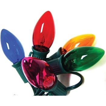 Good Tidings Holiday Light Set, 25-Lights, Transparent Multi-Colored C9