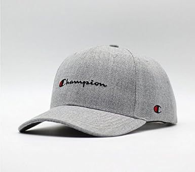 Amazon チャンピオン Champion キャップ ストレート ロゴ キャップ 男女兼帽子 グレー キャップ 通販
