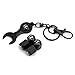 INCART Universal Stainless Steel (4pcs) Car Tire Valve Stem Air Caps Cover + (1pcs) Wrench Keychain for Lexus Black