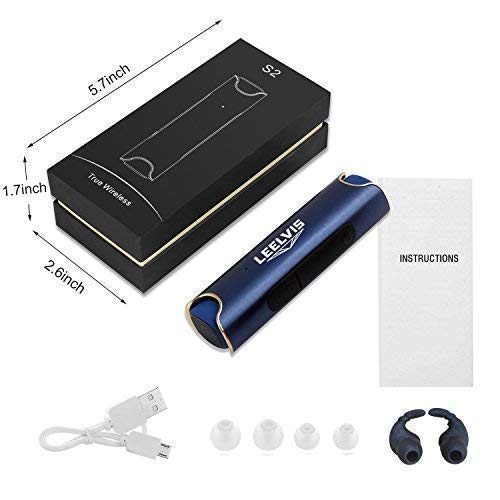 image for True Wireless Earbuds, LEELVIS Mini Noise Cancelling in-Ear Bluetooth 