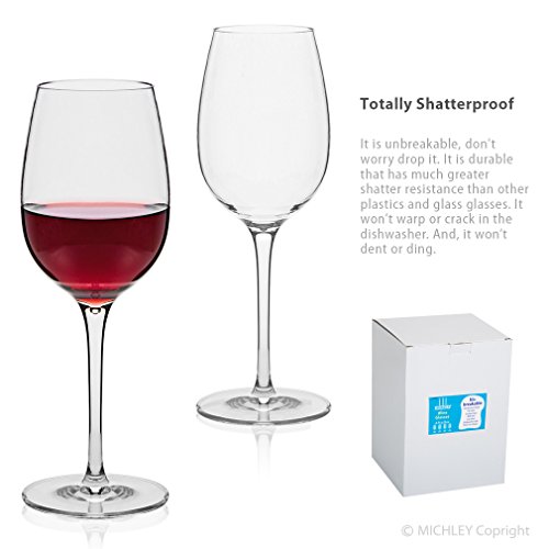 MICHLEYUnbreakableWineGlasses100TritanShatterproofWineGlassesBPAfreeDishwashersafe