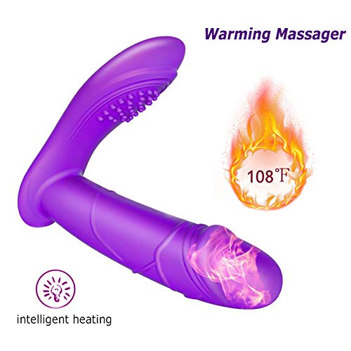 Therapeutic Wand Massager Handheld Heating Personal Massager 10 Strong Vibrations, Whisper Waterproof Body Sports Massager for Muscle Aches & Sports Recovery