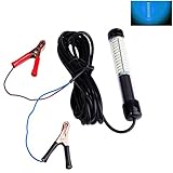 Lightingsky 12V 10.8W 180 LEDs 900 Lumens LED Submersible Fishing Light with 5m Cord (Blue)